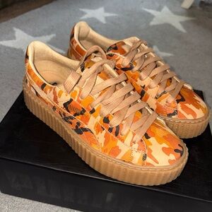 Rihanna Fenty Puma Camouflage Sneakers. Womens size 8